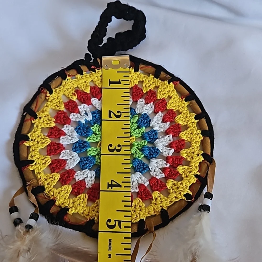 Hand Crafted Crochet Dreamcatcher Feather Decor